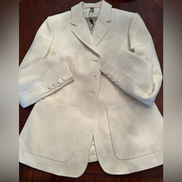 Burberry cotton/ linen blend jacket size US 4 , new - Picture 12 of 15